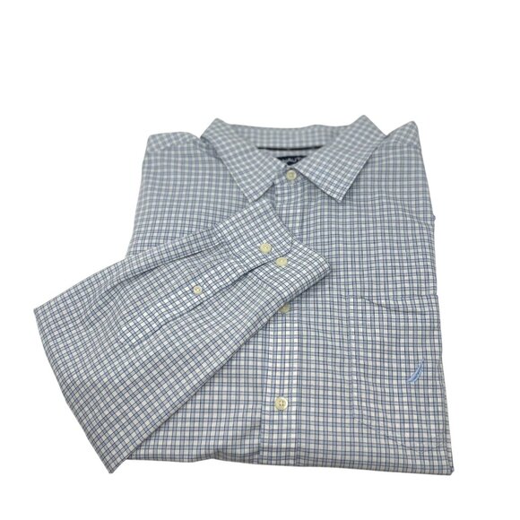 Nautica Mens Stretch Checkered Long Sleeve Shirt‎ - Size XL - Picture 2 of 6